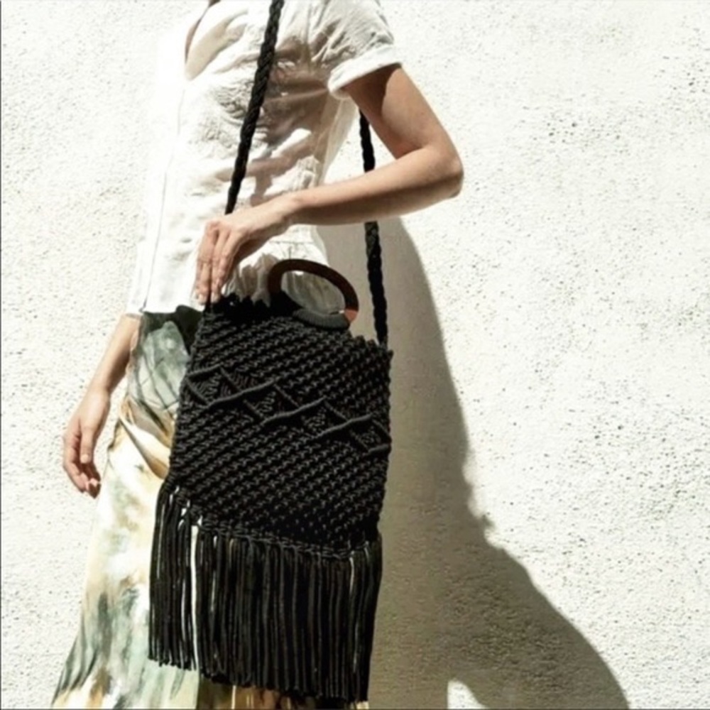 Danielle Nicole Woven Fringe Bag